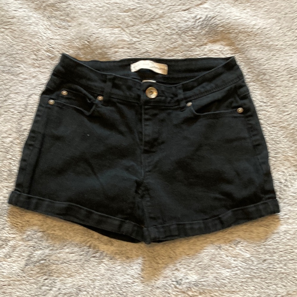 Demin black shorts